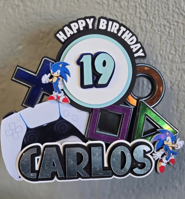 gamer cake topper