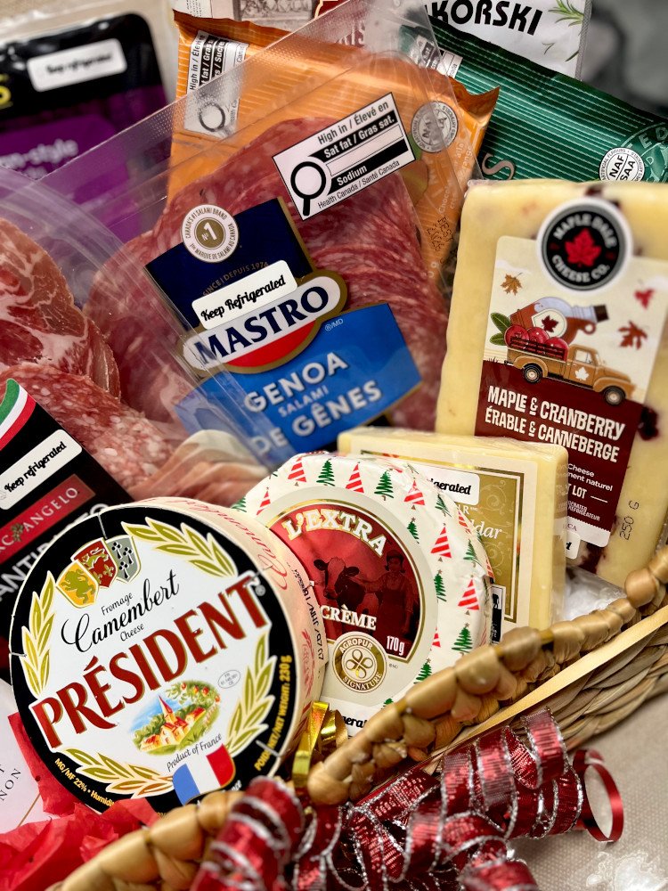 wine and cheese basket