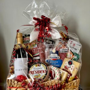 wine and cheese basket